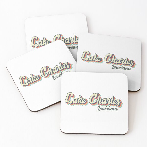 Item preview, Lake Charles City Louisiana Retro Vintage 70s rainbow designed and sold by Teelogic.