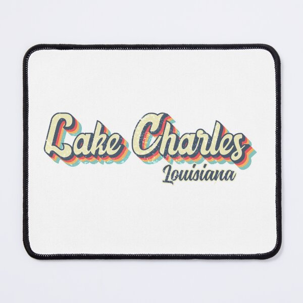 Item preview, Lake Charles City Louisiana Retro Vintage 70s rainbow designed and sold by Teelogic.