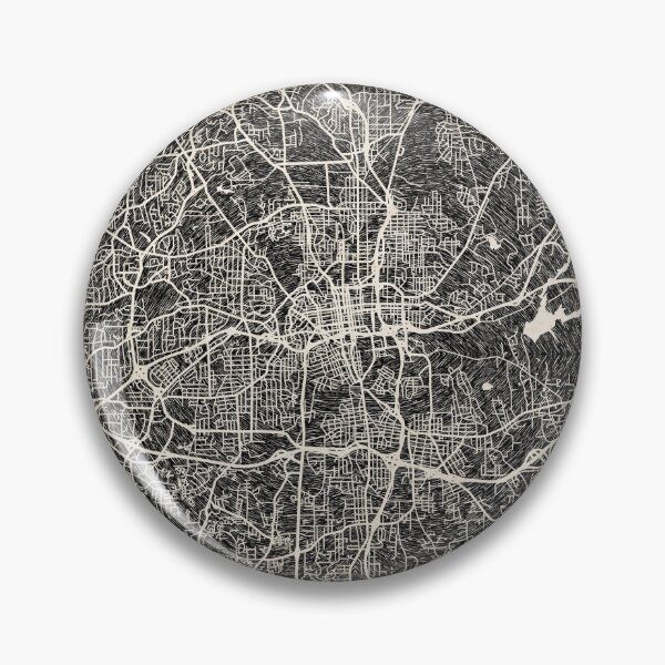 Artikelvorschau, Winston–Salem map North Carolina Ink lines entworfen und verkauft von InkMaps.