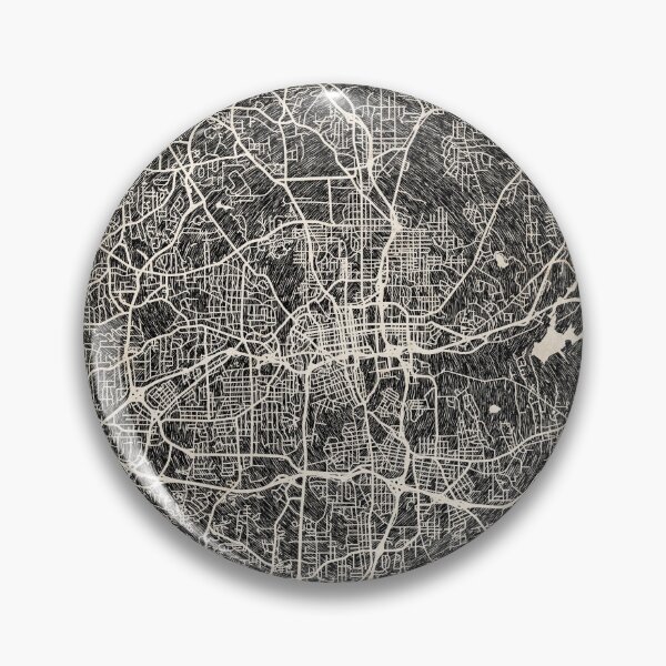 Artikelvorschau, Winston–Salem map North Carolina Ink lines 2 entworfen und verkauft von InkMaps.