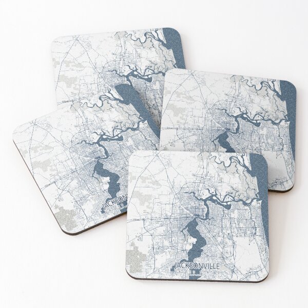 Item preview, Jacksonville City Map of Florida, USA - Coastal designed and sold by deMAP.