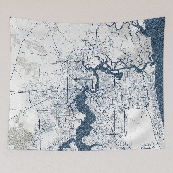 Item preview, Jacksonville City Map of Florida, USA - Coastal designed and sold by deMAP.
