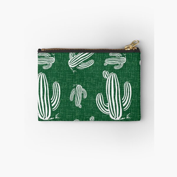 Item preview, Green cactus with canvas background repeat pattern designed and sold by jamiesoondesign.