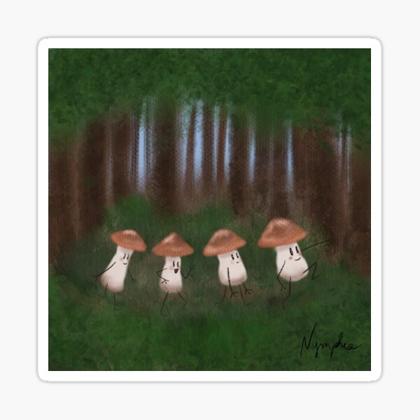 Mushroom walk Sticker
