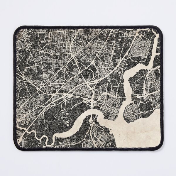 Item preview, Woodbridge map New Jersey Ink lines designed and sold by InkMaps.