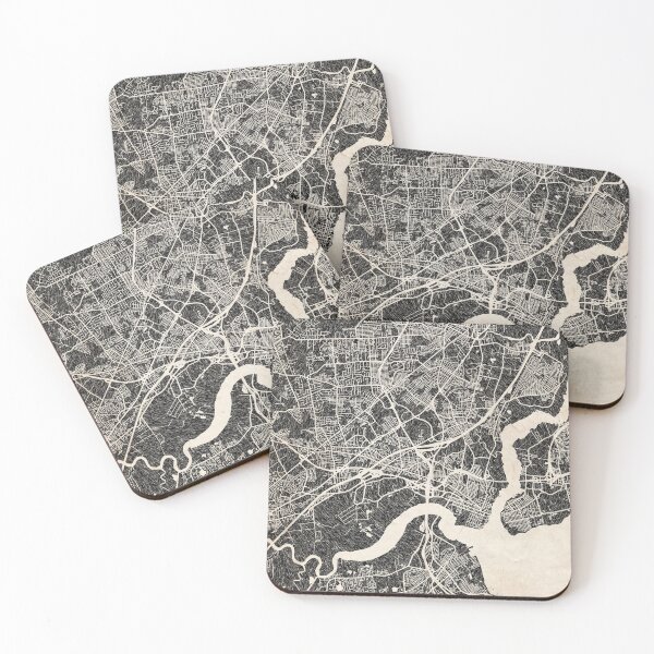 Item preview, Woodbridge map New Jersey Ink lines 2 designed and sold by InkMaps.