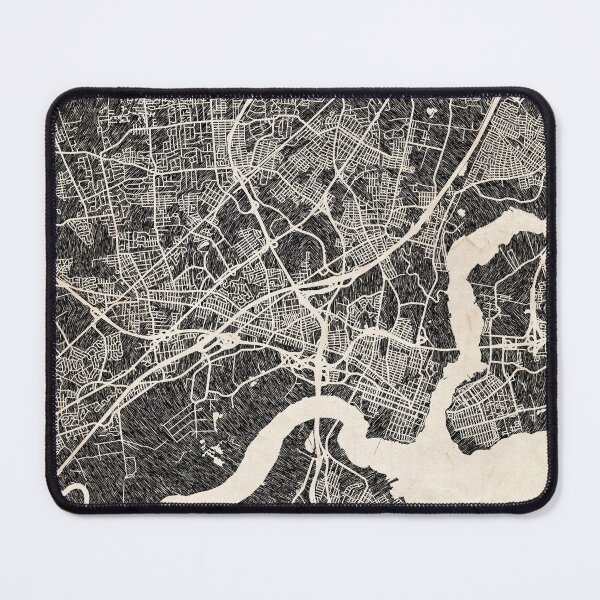 Item preview, Woodbridge map New Jersey Ink lines 2 designed and sold by InkMaps.