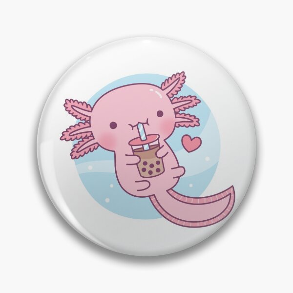 Item preview, Cute Axolotl Loves Bubble Tea designed and sold by rustydoodle.