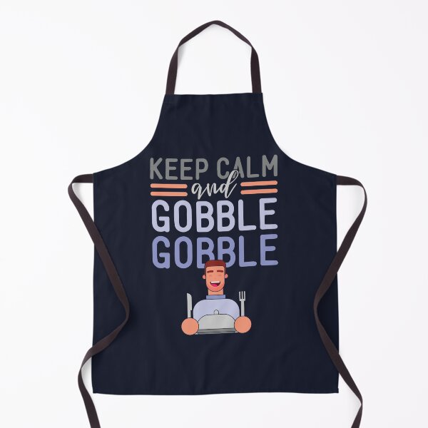 Item preview, Keep Calm And Gobble On | Flat Character Men | Funny Thanksgiving Quotes designed and sold by DrawingBoard.