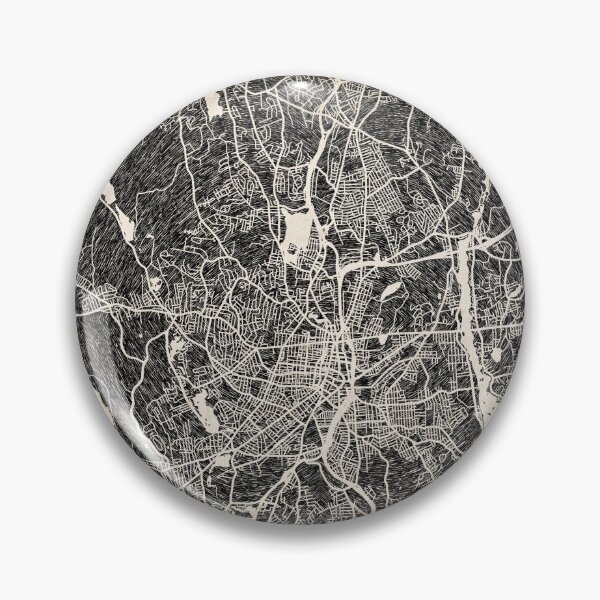 Artikelvorschau, Worcester map Massachusetts Ink lines entworfen und verkauft von InkMaps.