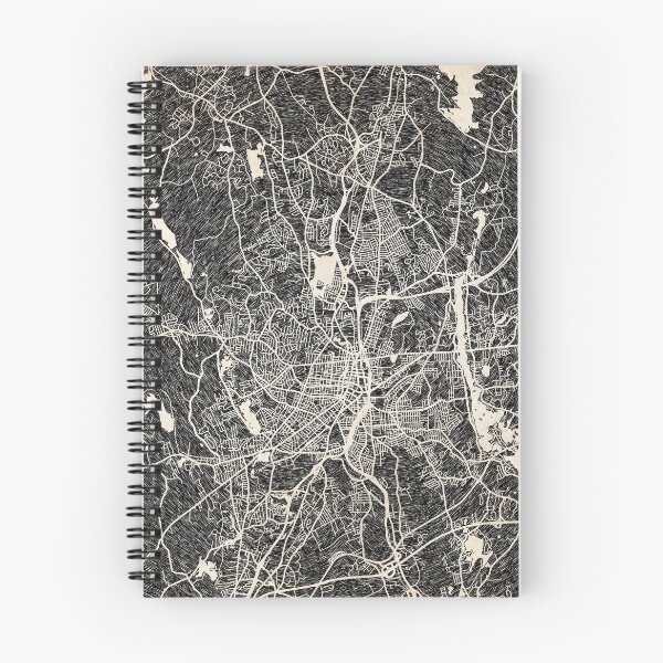 Item preview, Worcester map Massachusetts Ink lines designed and sold by InkMaps.