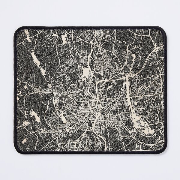 Item preview, Worcester map Massachusetts Ink lines 2 designed and sold by InkMaps.
