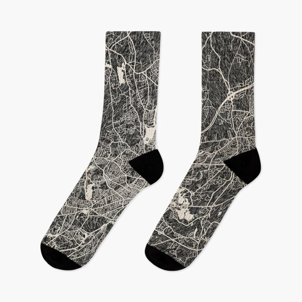 Item preview, Worcester map Massachusetts Ink lines 2 designed and sold by InkMaps.