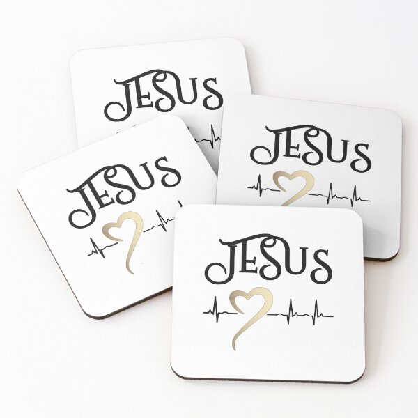 Item preview, Christian Design - Jesus with Heart and Heartbeat designed and sold by simplydesignart.