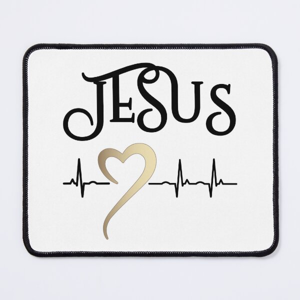 Item preview, Christian Design - Jesus with Heart and Heartbeat designed and sold by simplydesignart.