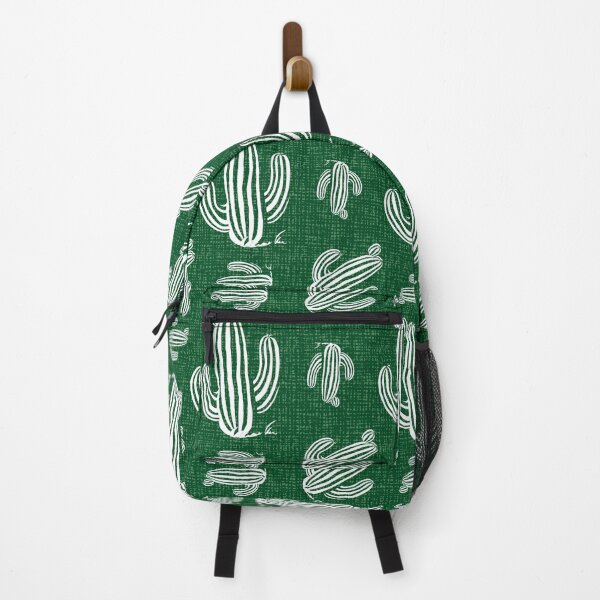 Item preview, Green cactus with canvas background repeat pattern designed and sold by jamiesoondesign.