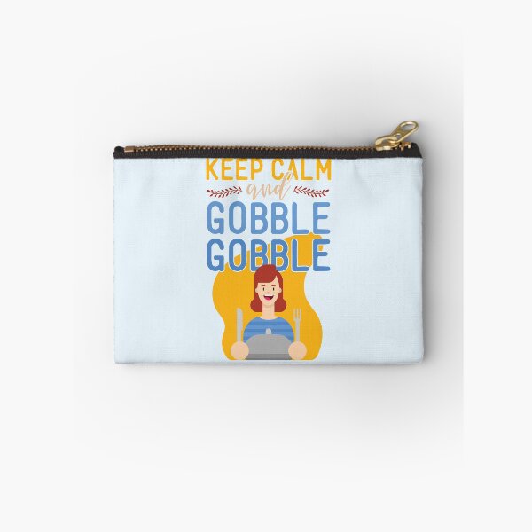 Item preview, Keep Calm And Gobble On | Flat Character Women | Funny Thanksgiving Quotes designed and sold by DrawingBoard.