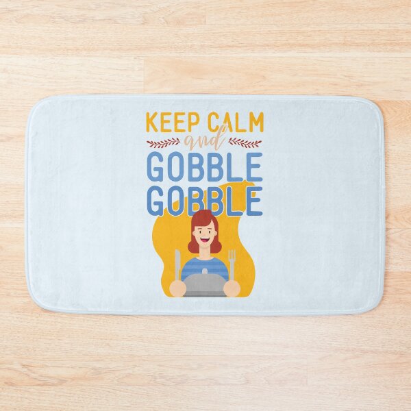 Item preview, Keep Calm And Gobble On | Flat Character Women | Funny Thanksgiving Quotes designed and sold by DrawingBoard.