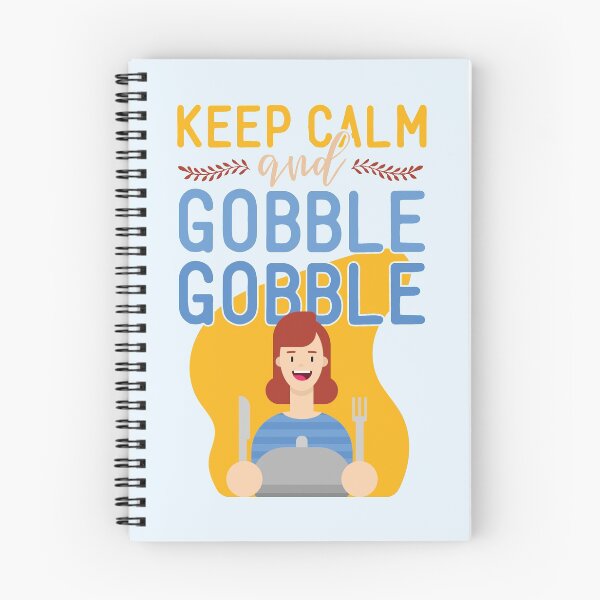 Item preview, Keep Calm And Gobble On | Flat Character Women | Funny Thanksgiving Quotes designed and sold by DrawingBoard.
