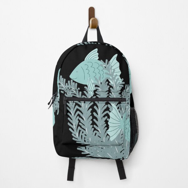 Item preview, Fish & seaweed seagrass under the water grey blue designed and sold by Wildflow Creations.