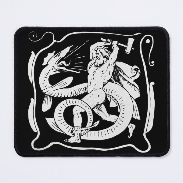 Item preview, Thor Jörmungandr Battle Vintage Ragnarök Drawing designed and sold by Beltschazar.