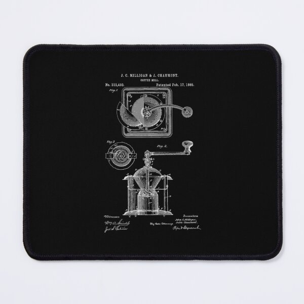 Item preview, 1885 Coffee Mill Grinder Patent Print Coffee Lover Gift Long Sleeve T-Shirt designed and sold by stierleism.