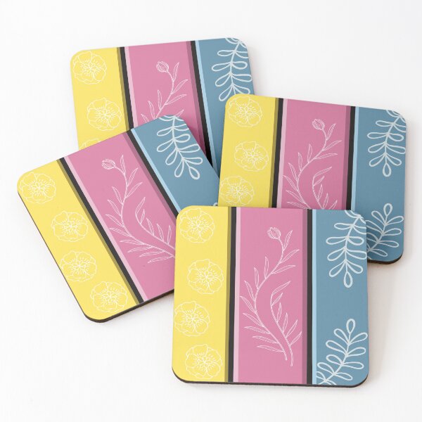 Item preview, Colors board with flowers line art designed and sold by chineiyuu.