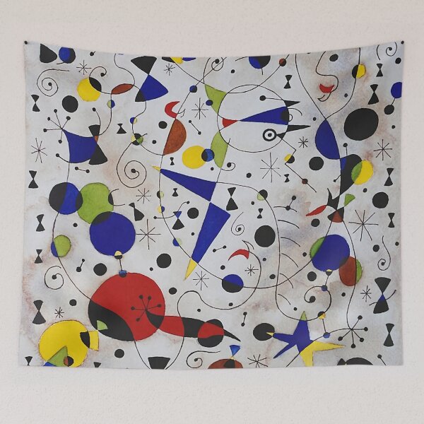 Aperçu de l'œuvre Le chat de Miro encerclé par le vol d'un oiseau créée et vendue par Toni  Clapp.