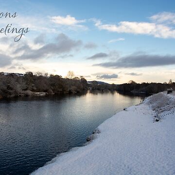 Artwork thumbnail, River Conon in Winter - with Seasons Greetings Text by Alternative Perspectives