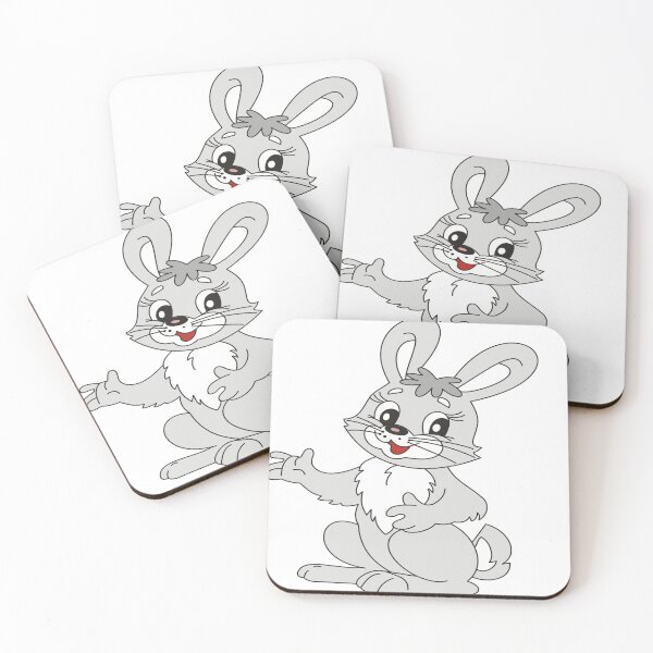 Item preview, A pretty cartoon happy rabbit with chubby cheeks designed and sold by Menariya.