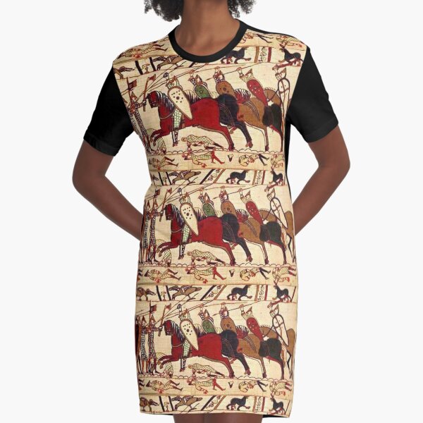 Bayeux Tapestry. Battle of Hastings. 1066. Graphic T-Shirt Dress