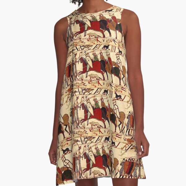 Bayeux Tapestry. Battle of Hastings. 1066. A-Line Dress
