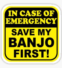 Banjo Emergency Sticker