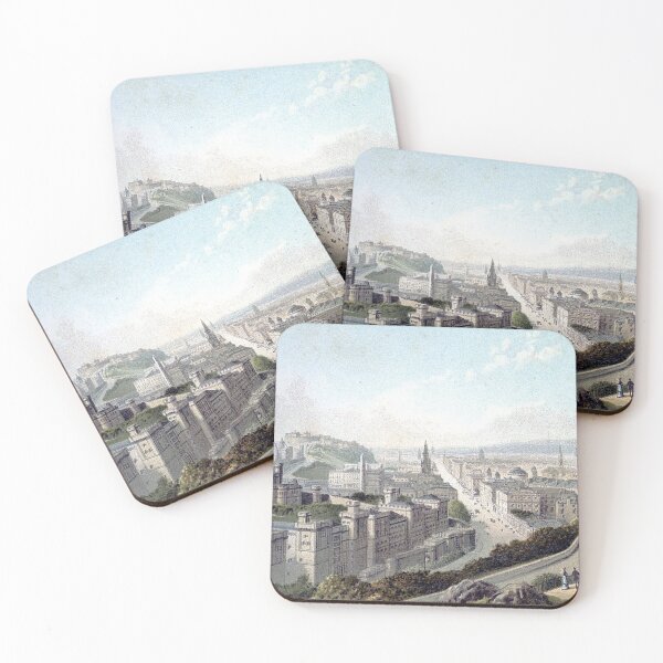 Item preview, Vintage Illustration of Edinburgh from Calton Hill designed and sold by yourscotland.