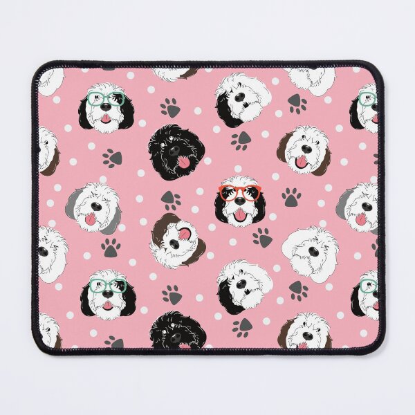 Item preview, Cute Sheepadoodle Dog Emoji  designed and sold by Lulupainting.