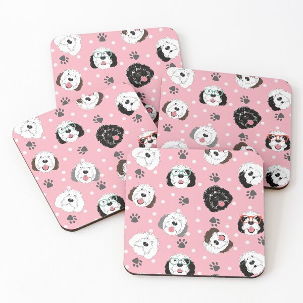 Item preview, Cute Sheepadoodle Dog Emoji  designed and sold by Lulupainting.