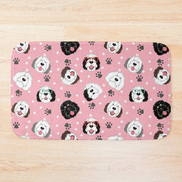 Item preview, Cute Sheepadoodle Dog Emoji  designed and sold by Lulupainting.