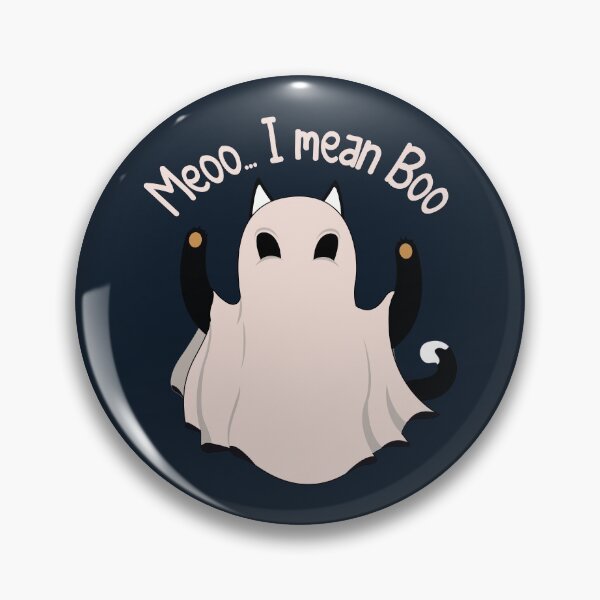 Item preview, Cat And Ghost And Moon | Meooo... I Mean Boo Funny Halloween designed and sold by YAHIA-14.