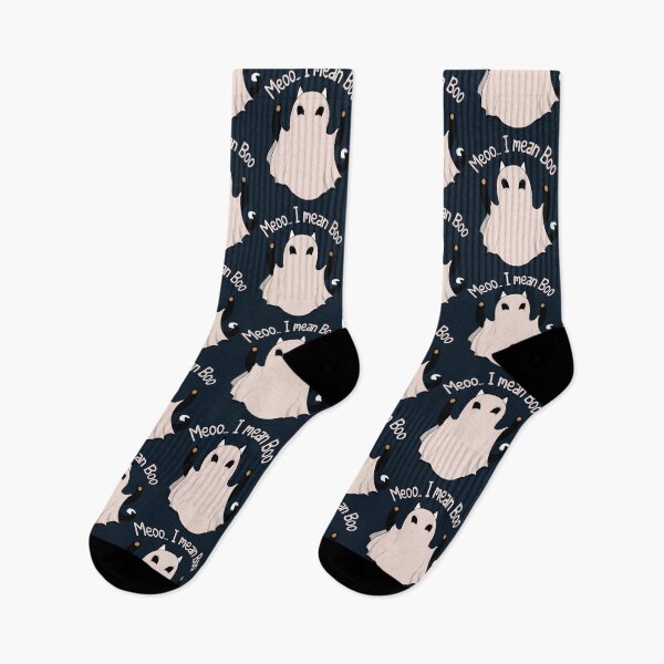 Item preview, Cat And Ghost And Moon | Meooo... I Mean Boo Funny Halloween designed and sold by YAHIA-14.