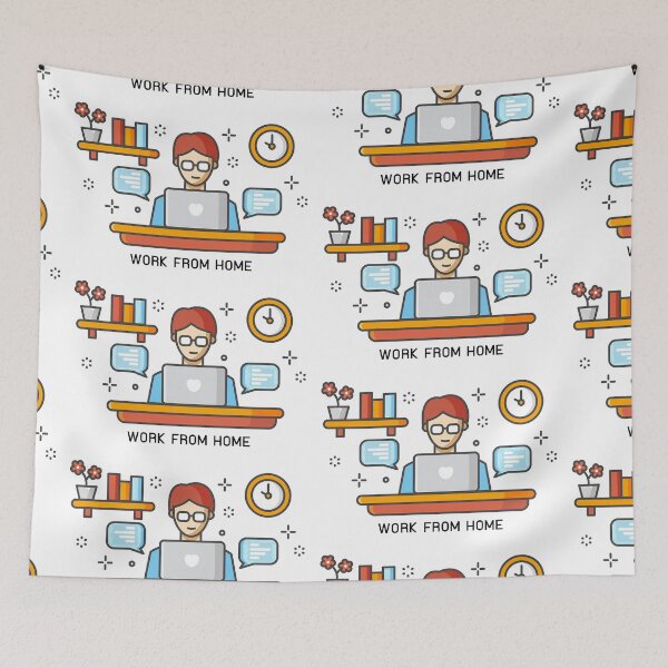 Item preview, Work From Home, WFH | Flat-line Style designed and sold by I'm  Redz.
