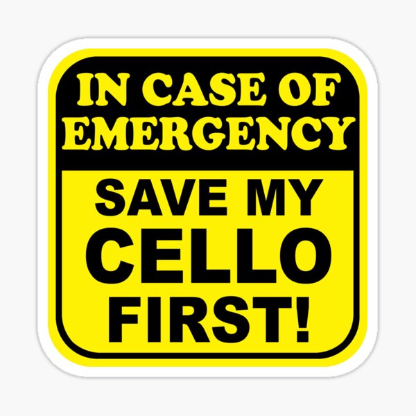 Cello Emergency Sticker