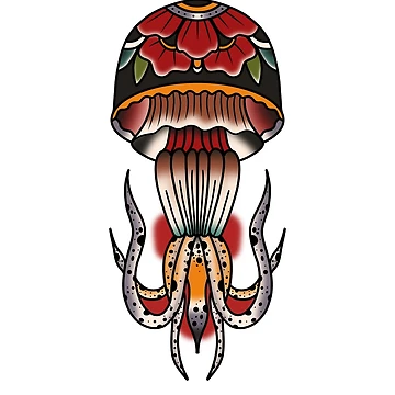 Artwork thumbnail, Neotraditional squid by RMSdesigns