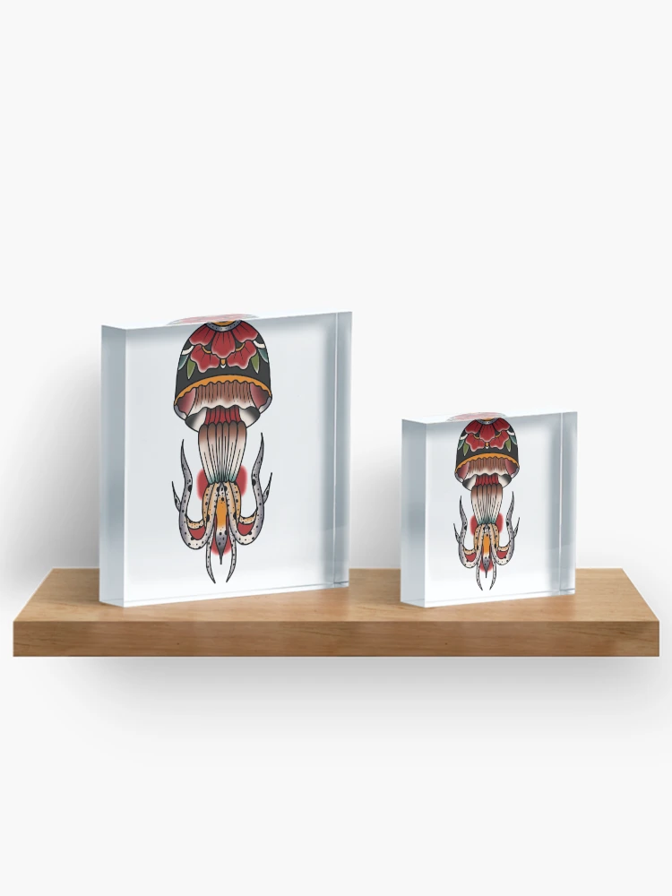 Thumbnail 3 of 5, Acrylic Block, Neotraditional squid designed and sold by RMSdesigns.
