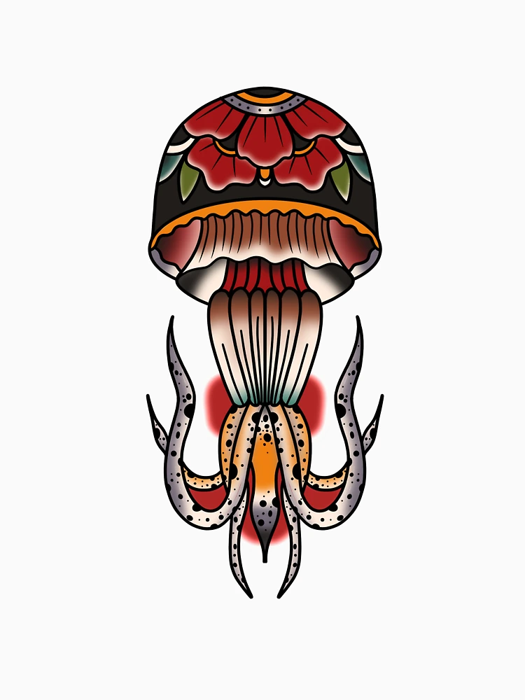 Thumbnail 6 of 6, Pullover Hoodie, Neotraditional squid designed and sold by RMSdesigns.
