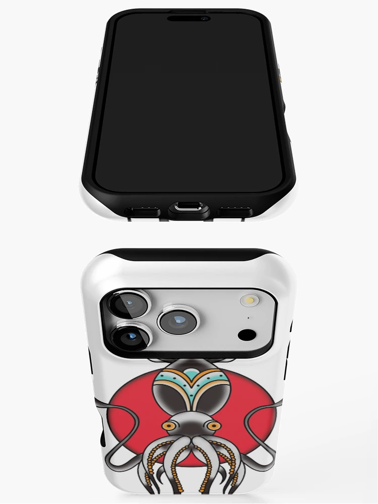 Thumbnail 3 of 4, iPhone Case, Neotraditional kraken designed and sold by RMSdesigns.