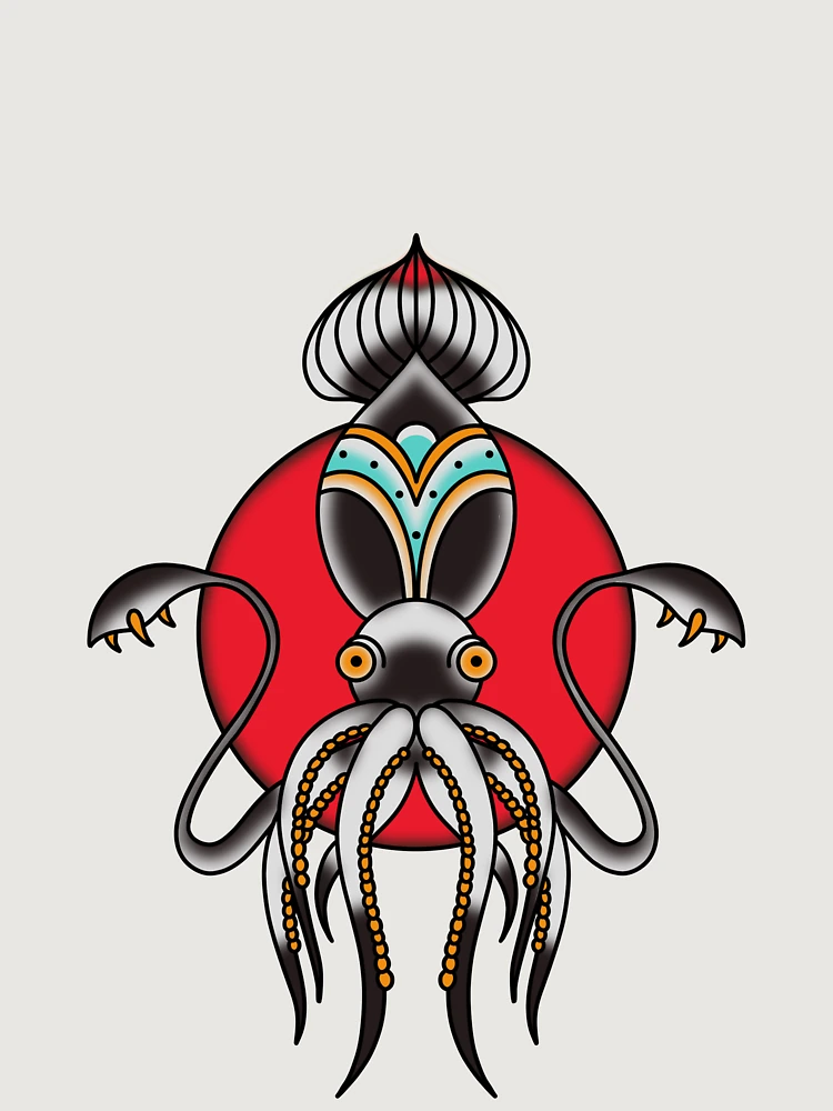 Thumbnail 6 of 6, Premium Oversized Sweatshirt, Neotraditional kraken designed and sold by RMSdesigns.