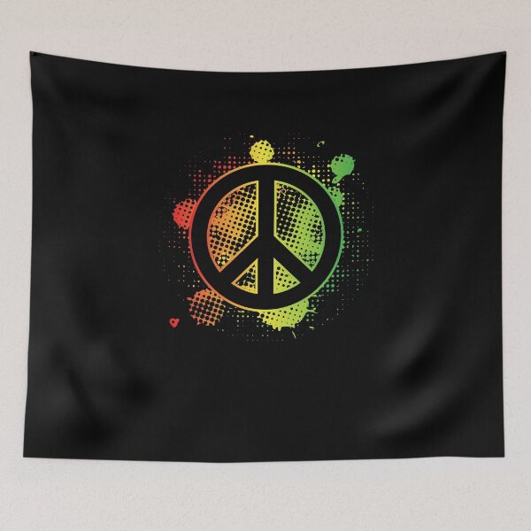 Item preview, Peace Sign Love Freedom Symbol Hippie Rastafari Colors designed and sold by DoSt-997.