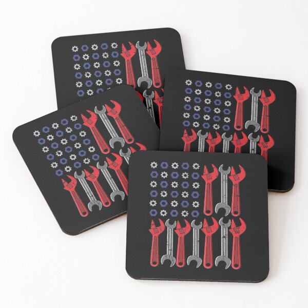 Item preview, USA Flag Mechanic Spanner Screw Nut Car Repair designed and sold by DoSt-997.