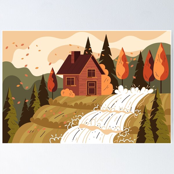 Item preview, Autumn wooden house designed and sold by OtterFactory.