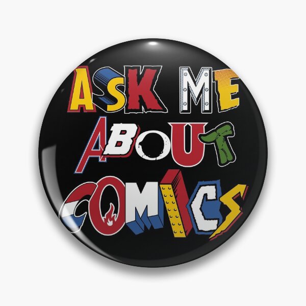 Item preview, Ask Me About Comics - Vintage comic book logos - funny quote designed and sold by Nemons.